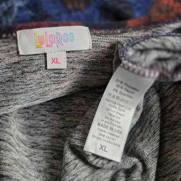 LuLaRoe Multicolor Geometric Print Long Duster Size XL - Picture 6 of 7